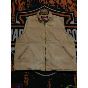 VTG Wrangler Hero Vest Large Men Sherpa Lined, Corduroy Collar